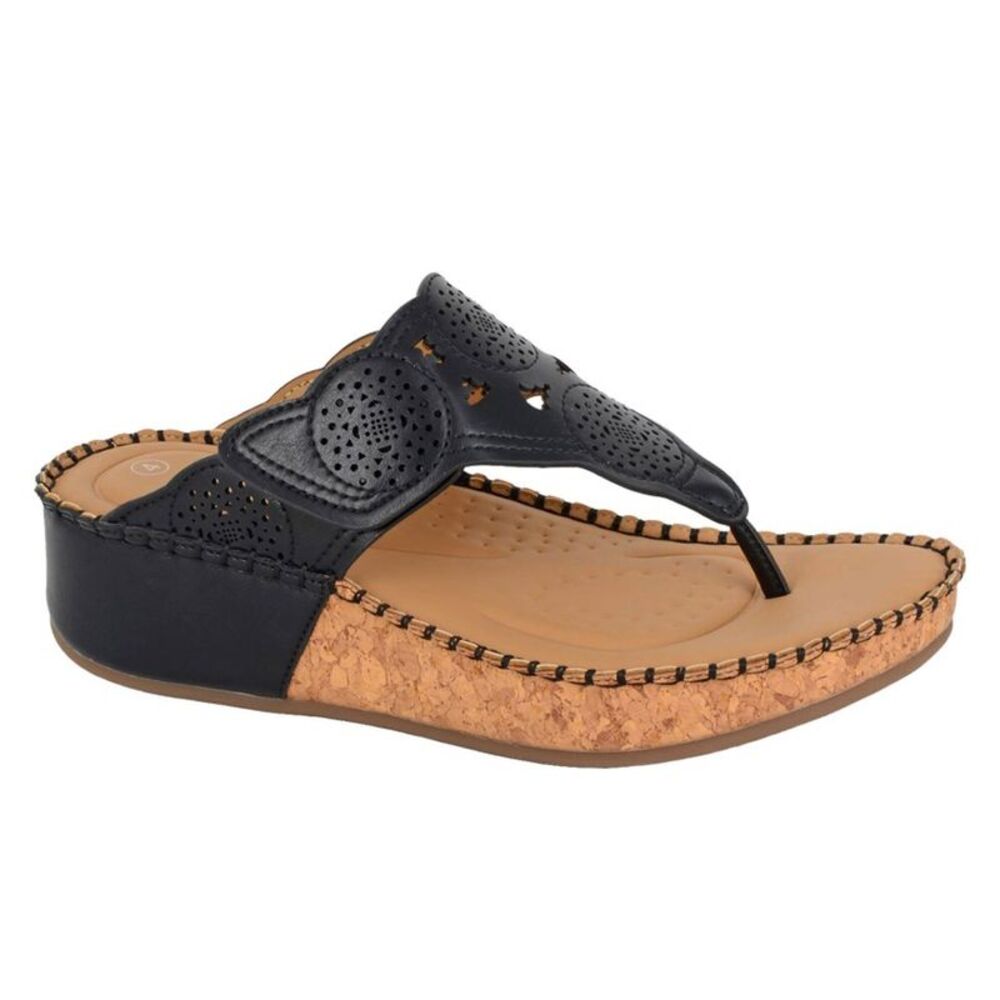 Cipriata Womens/Ladies Corina PU Sandals / Black